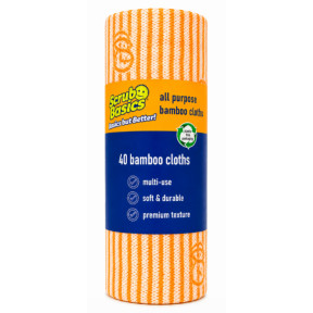 Бамбуковые салфетки для уборки Scrub Basics All Purpose Bamboo Cloths, 40 шт
